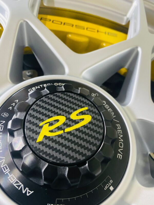 Porsche Carbon Look Centre Lock Cover Caps