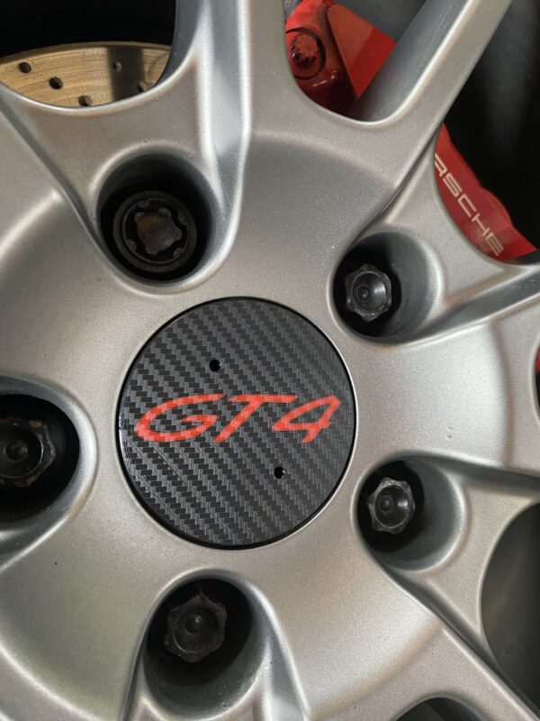 Porsche Carbon Look 76mm Hub Cap - Image 2
