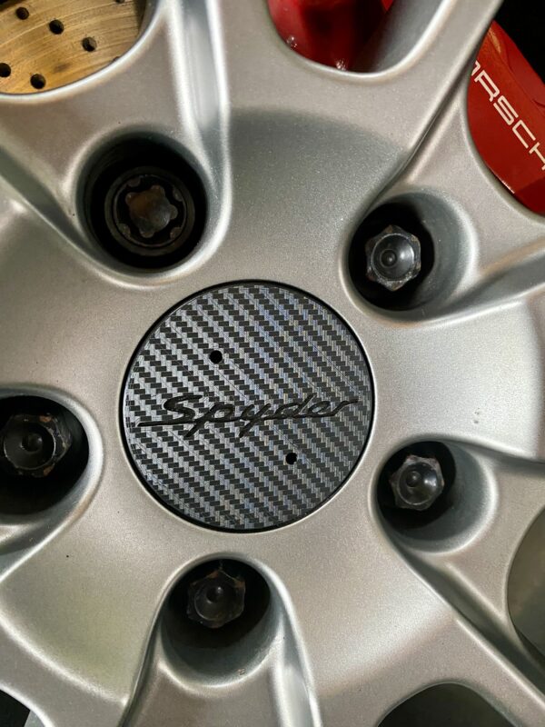 Porsche Carbon Look 76mm Hub Cap - Image 6