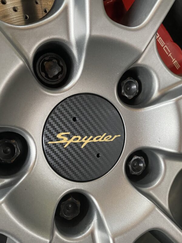 Porsche Carbon Look 76mm Hub Cap - Image 4