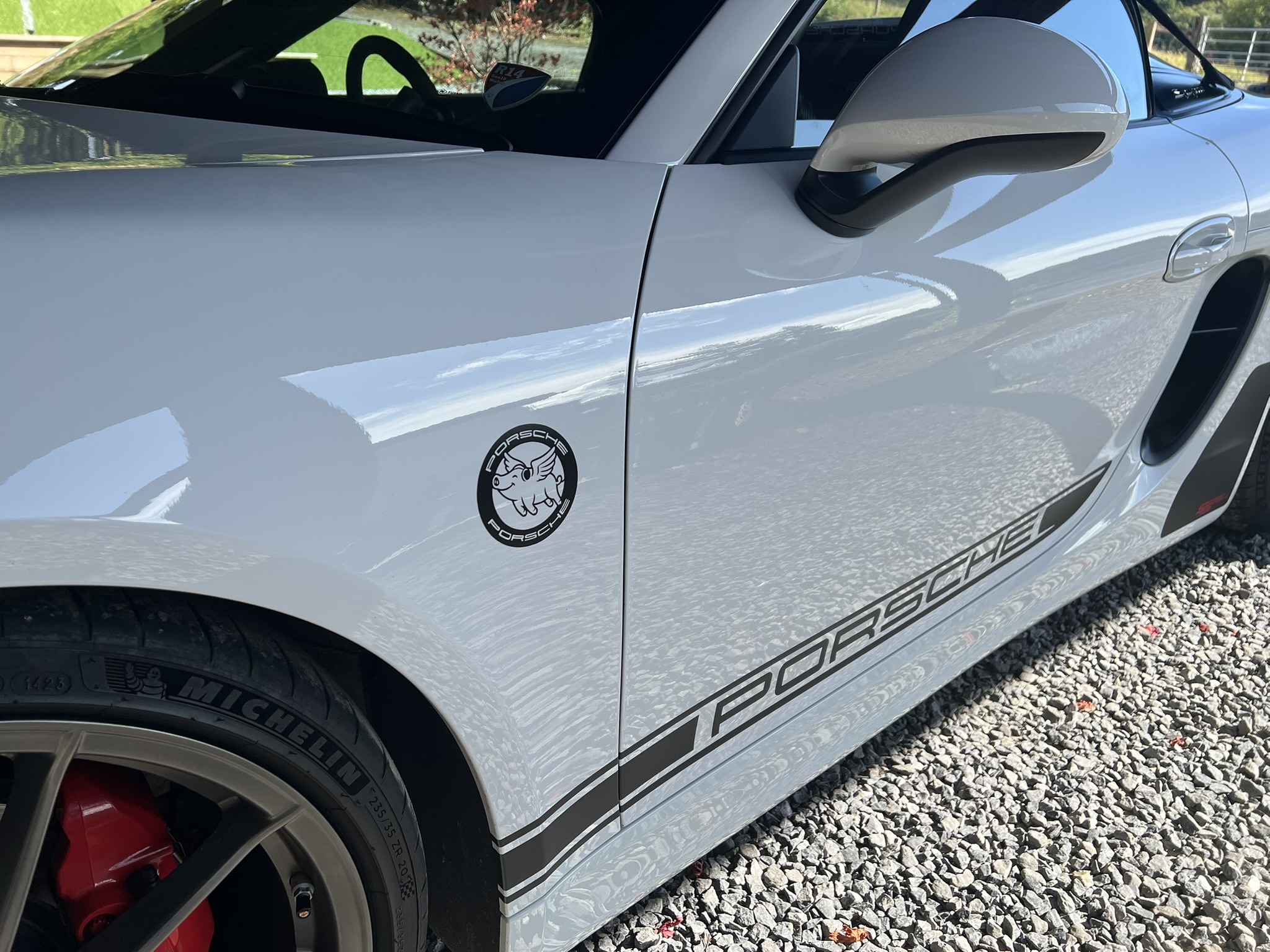 Flying Pig With Headphones Porsche Decal Set - Image 8