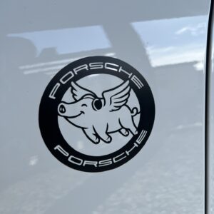 Flying Pig With Headphones Porsche Decal Set