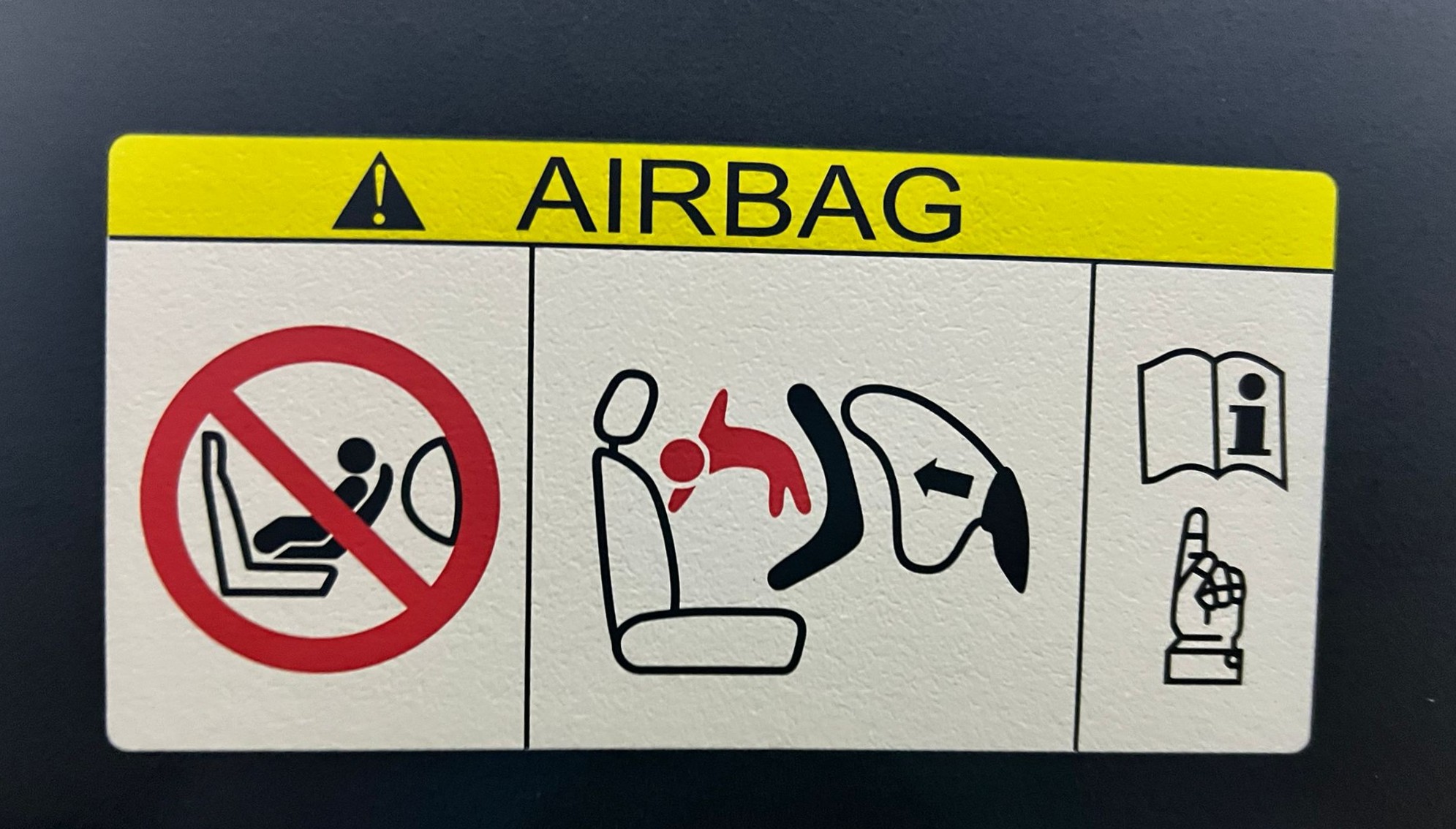 Porsche Sun Visor Airbag Notice Delete Vinyl Stickers - Image 3